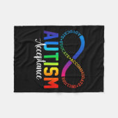 Autisme bewustzijn acceptatie oneindig symbool ADV Fleece Deken (Voorkant (Horizontaal))