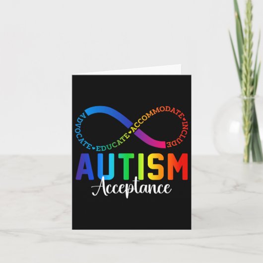 Autisme bewustzijn acceptatie oneindig symbool ADV Kaart (Voorkant)