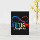 Autisme bewustzijn acceptatie oneindig symbool ADV Kaart (Gele Bloem)