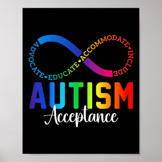 Autisme bewustzijn acceptatie oneindig symbool ADV Poster (Voorkant)