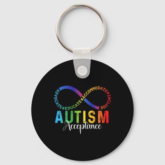Autisme bewustzijn acceptatie oneindig symbool ADV Sleutelhanger (Voorkant)