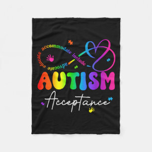 Autisme bewustzijn acceptatie oneindigheidssymbool fleece deken