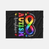 Autisme bewustzijn acceptatie oneindigheidssymbool fleece deken (Voorkant (Horizontaal))