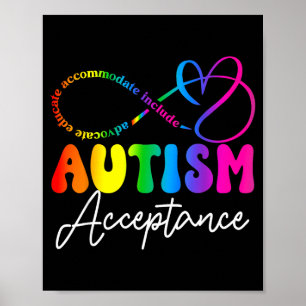 Autisme Bewustzijn Acceptatie Oneindigheidssymbool Poster