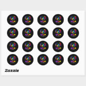 Autisme bewustzijn acceptatie oneindigheidssymbool ronde sticker (Vel)