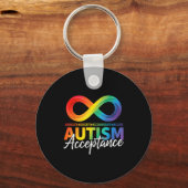 Autisme bewustzijn acceptatie oneindigheidssymbool sleutelhanger (Voorkant)