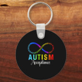 Autisme bewustzijn acceptatie oneindigheidssymbool sleutelhanger (Voorkant)