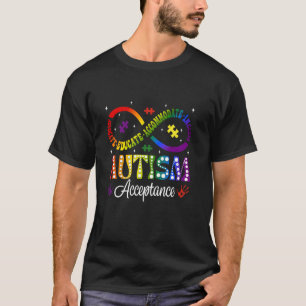 Autisme Bewustzijn Acceptatie Oneindigheidssymbool T-shirt