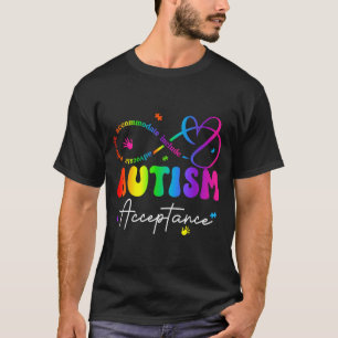 Autisme bewustzijn acceptatie oneindigheidssymbool t-shirt
