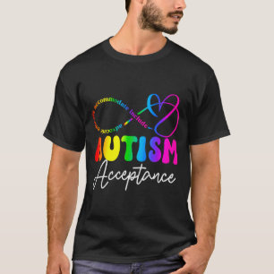 Autisme Bewustzijn Acceptatie Oneindigheidssymbool T-shirt
