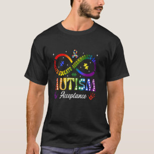 Autisme Bewustzijn Acceptatie Oneindigheidssymbool T-shirt