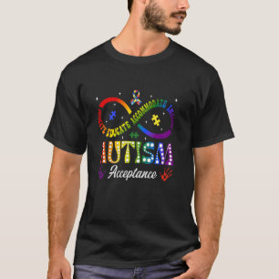 Autisme Bewustzijn Acceptatie Oneindigheidssymbool T-shirt