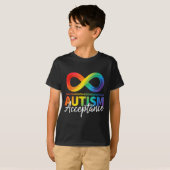 Autisme bewustzijn acceptatie oneindigheidssymbool t-shirt (Voorkant volledig)