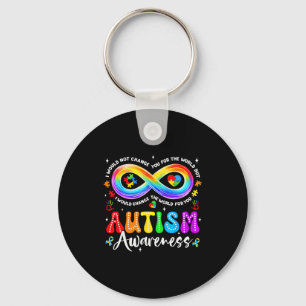 Autisme bewustzijn Acceptatie Regenboog Oneindighe Sleutelhanger