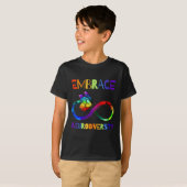 Autisme Bewustzijn Acceptatie T-shirt Oneindigheid (Voorkant volledig)