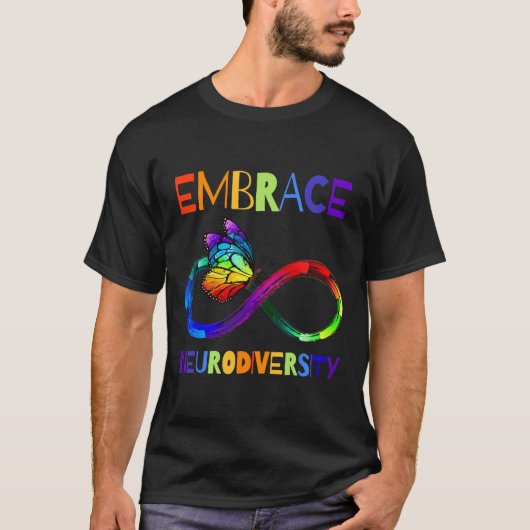 Autisme Bewustzijn Acceptatie T-shirt Oneindigheid (Voorkant)