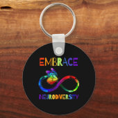 Autisme Bewustzijn Acceptatie T-shirt Oneindigheid Sleutelhanger (Voorkant)