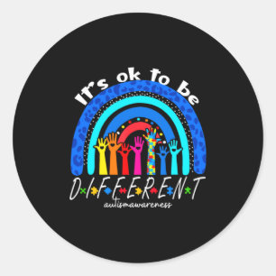 Autisme Bewustzijn Acceptatie Vrouwen Kind Het Is Ronde Sticker