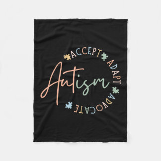 Autisme Bewustzijn Accepteer Adapt Advocate Autism Fleece Deken