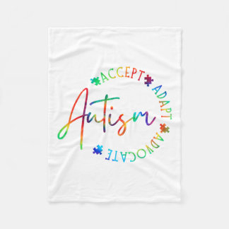 Autisme Bewustzijn Accepteer Adapt Advocate Autism Fleece Deken