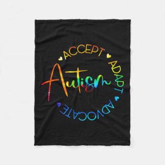 Autisme Bewustzijn Accepteer Adapt Advocate Autism Fleece Deken