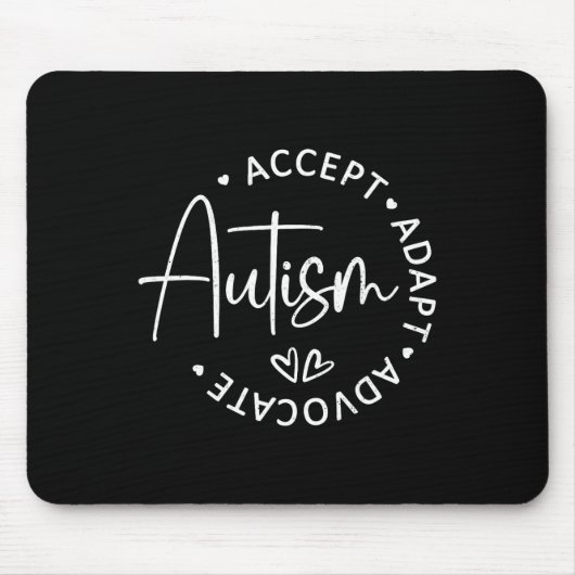 Autisme Bewustzijn Accepteer Adapt Advocate Autism Muismat (Voorkant)