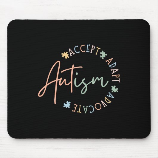 Autisme Bewustzijn Accepteer Adapt Advocate Autism Muismat (Voorkant)