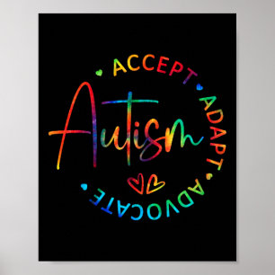 Autisme Bewustzijn Accepteer Adapt Advocate Autism Poster