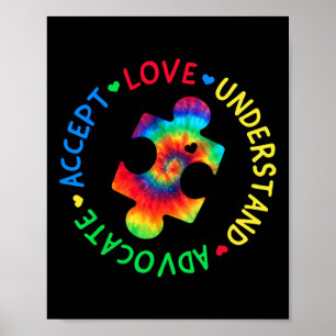 Autisme Bewustzijn Accepteer Adapt Advocate Autism Poster