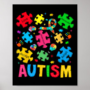 Autisme Bewustzijn Accepteer Adapt Advocate Autism Poster