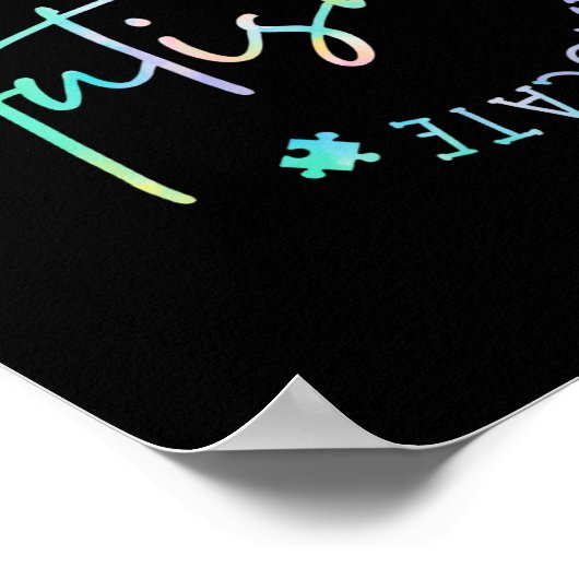 Autisme Bewustzijn Accepteer Adapt Advocate Autism Poster (Hoek)