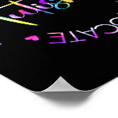 Autisme Bewustzijn Accepteer Adapt Advocate Autism Poster (Hoek)