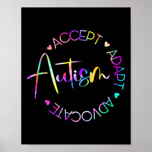 Autisme Bewustzijn Accepteer Adapt Advocate Autism Poster