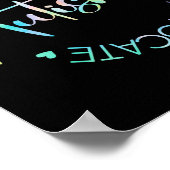 Autisme Bewustzijn Accepteer Adapt Advocate Autism Poster (Hoek)