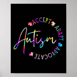 Autisme Bewustzijn Accepteer Adapt Advocate Autism Poster