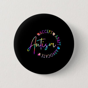 Autisme Bewustzijn Accepteer Adapt Advocate Autism Ronde Button 5,7 Cm