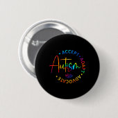 Autisme Bewustzijn Accepteer Adapt Advocate Autism Ronde Button 5,7 Cm (Voorkant /achterkant)