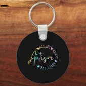 Autisme Bewustzijn Accepteer Adapt Advocate Autism Sleutelhanger (Voorkant)