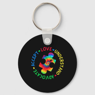 Autisme Bewustzijn Accepteer Adapt Advocate Autism Sleutelhanger