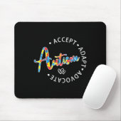 Autisme bewustzijn Accepteer Adapt Advocate Autist Muismat (Met muis)