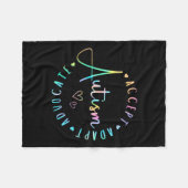 Autisme Bewustzijn Accepteer Adapt Advocate Begrij Fleece Deken (Voorkant (Horizontaal))