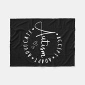 Autisme Bewustzijn Accepteer Adapt Advocate Begrij Fleece Deken (Voorkant (Horizontaal))