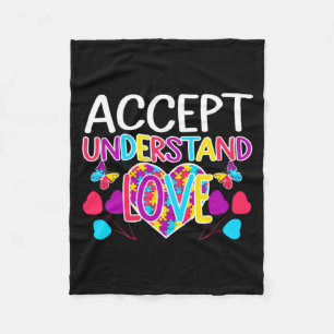 Autisme bewustzijn Accepteer Begrijp Liefde Asd T Fleece Deken