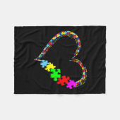 Autisme Bewustzijn Accepteer Begrijp Liefde Onders Fleece Deken (Voorkant (Horizontaal))