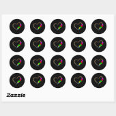 Autisme Bewustzijn Accepteer Begrijp Liefde Onders Ronde Sticker (Vel)