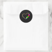 Autisme Bewustzijn Accepteer Begrijp Liefde Onders Ronde Sticker (Tas)