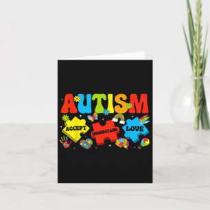 Autisme bewustzijn Accepteer Begrijp Liefde Puzzel Kaart