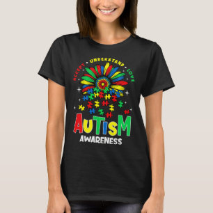 Autisme bewustzijn Accepteer Begrijp Liefde Steun T-shirt