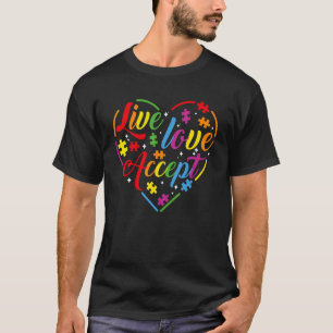 Autisme Bewustzijn Accepteer Leef Liefde Asd Regen T-shirt