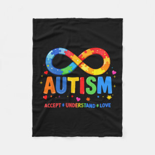 Autisme Bewustzijn Accepteer Liefde Asd Ondersteun Fleece Deken